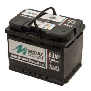 Аккумулятор MIDAC Itineris AGM 6CT-60Ah 680A. Photo 2