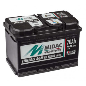 Аккумулятор MIDAC Itineris AGM 6CT-70Ah 760A. Photo 2