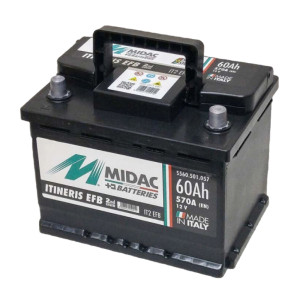 Аккумулятор MIDAC Itineris EFB 6CT-60Ah 570A. Photo 3