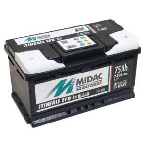 Аккумулятор MIDAC Itineris EFB 6CT-75Ah 730A. Photo 2