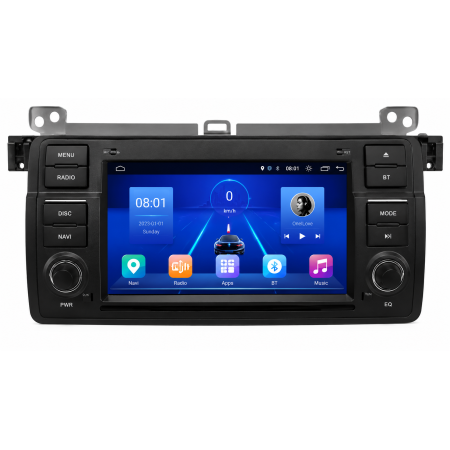 Штатная Автомагнитола BMW X3 E46 7" (Android 12, 4GB/32GB, AHD, CarPlay, Fan)
