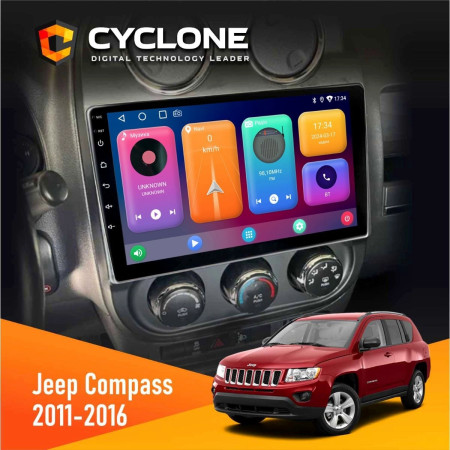 Штатная Автомагнитола Jeep Compass, Patriot 2011-2016 Cyclone C10-001 2x32