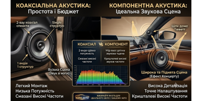 Компонентна чи коаксіальна акустика: як вибрати динаміки в авто