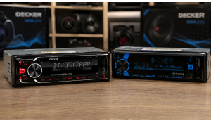 Магнітоли Decker MDR-200 та MDR-210 з підсилювачем Class D: 6 каналів і DSP