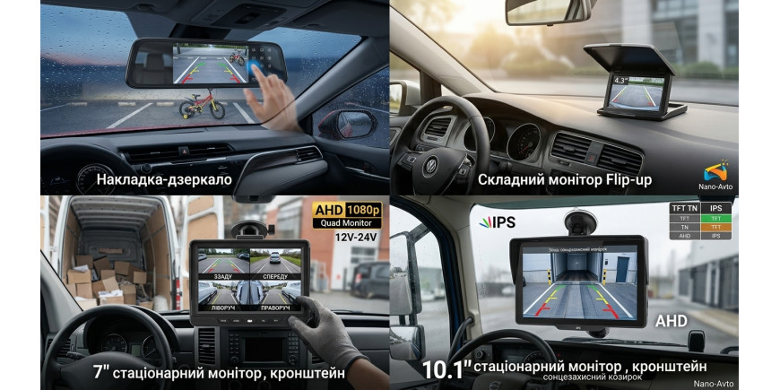 Мониторы для камер заднего вида: как выбрать и подключить